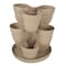 Emsco Group Stackable Flower Tower Planter, Holds up to 9 Plants, Great Both Indoors and Outdoors, Sand 2380-1 - alternate 1